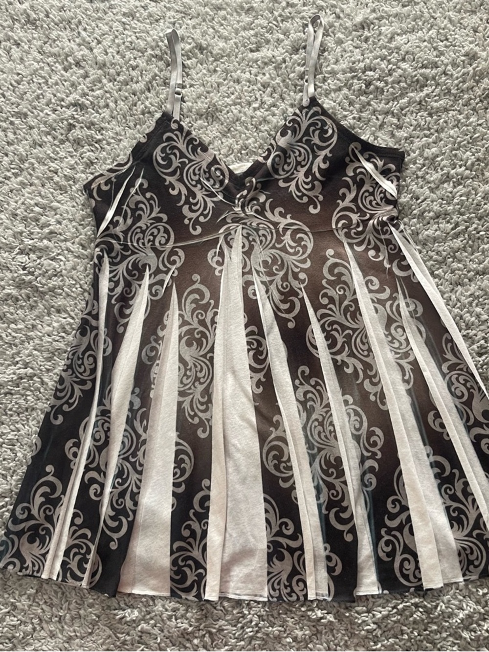 Vintage Mudd Black and White Babydoll Top